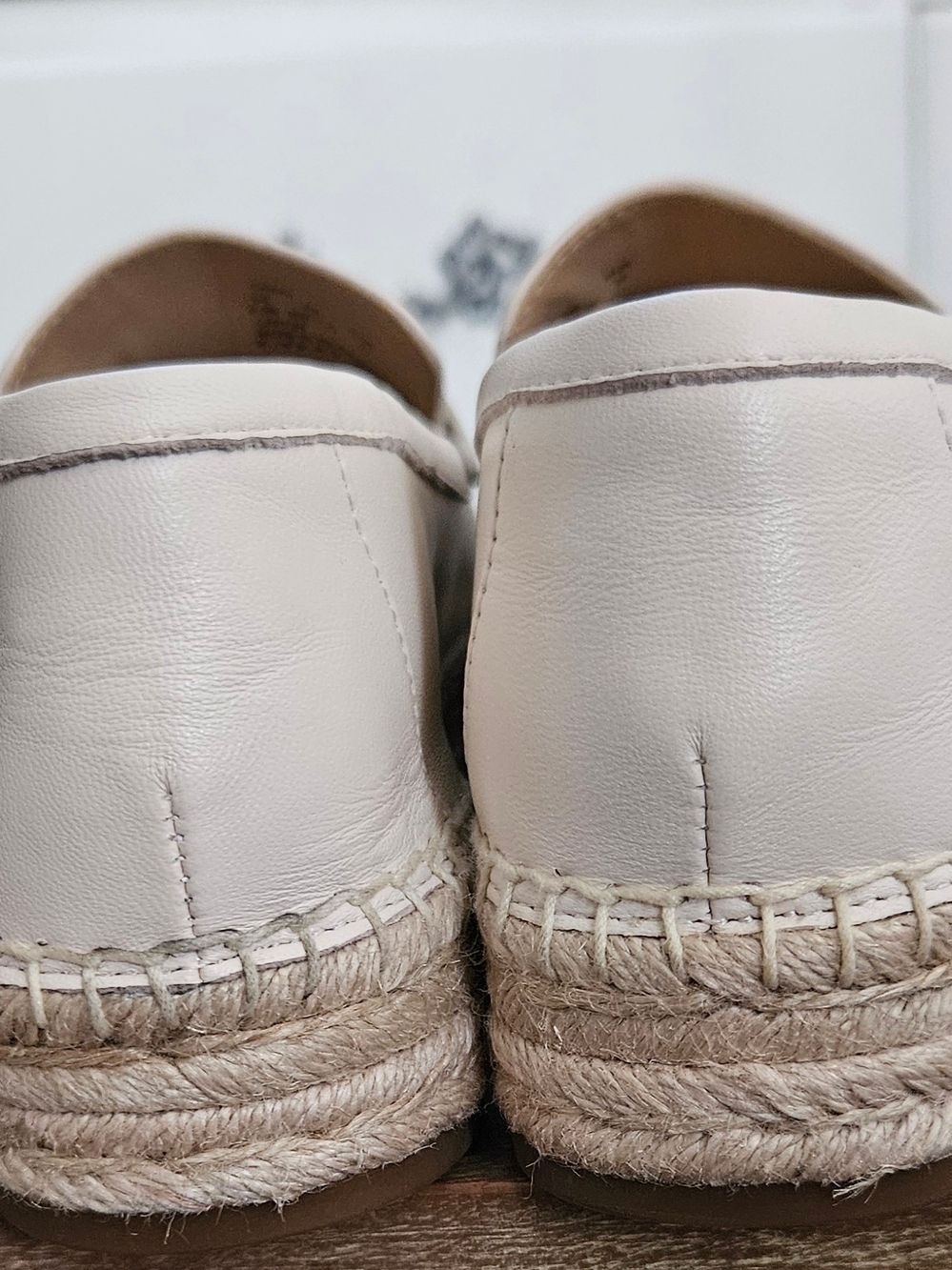 Coach Cream Espadrille Loafers with Signature C. Size: 6.5 - Picture 5 of 16